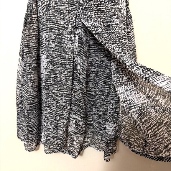 Vicci + Claire Womens Black & White Sleeveless Chiffon Tank Top XL - Picture 4 of 9